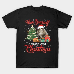 Norwegian Forest Cat Have Yourself A Merry Little Christmas Merry Xmas Noel Day Cat Mom Dad T-Shirt